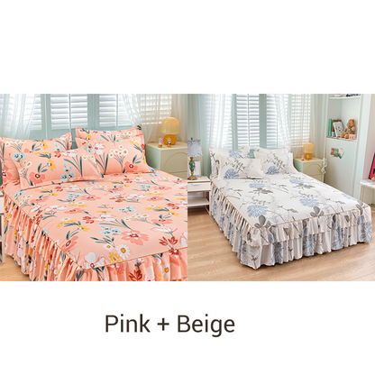 🤩🤩Limited-time 50% off⏰3-Piece Ruffled Bed Skirt Set🛏️