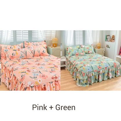🤩🤩Limited-time 50% off⏰3-Piece Ruffled Bed Skirt Set🛏️