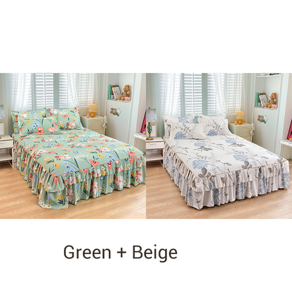 🤩🤩Limited-time 50% off⏰3-Piece Ruffled Bed Skirt Set🛏️