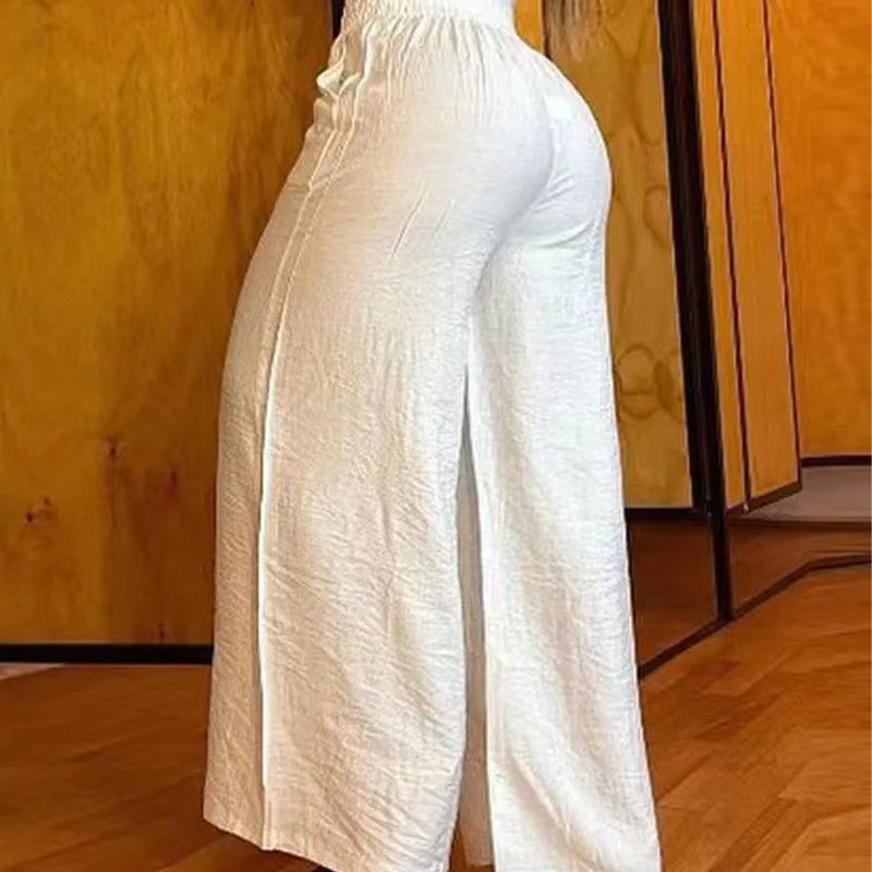 🤩🤩Time-Limited Special⏰Women's High-Waist Wide-Leg Trousers with Belt Accent