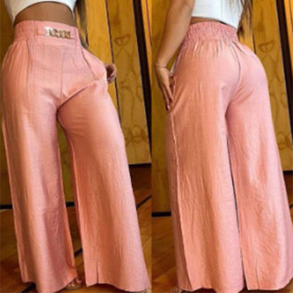 🤩🤩Time-Limited Special⏰Women's High-Waist Wide-Leg Trousers with Belt Accent
